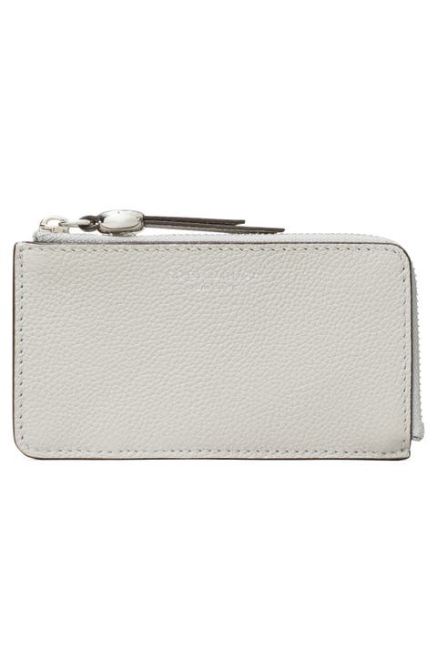 Romy Leather Zip Card Case