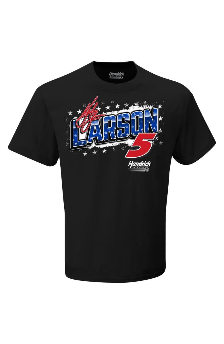 HENDRICK MOTORSPORTS TEAM COLLECTION Men's Hendrick Motorsports Team Collection Black Kyle Larson Cincinnati Inc. Graphic 2-Spot T-Shirt, Alternate, color, 