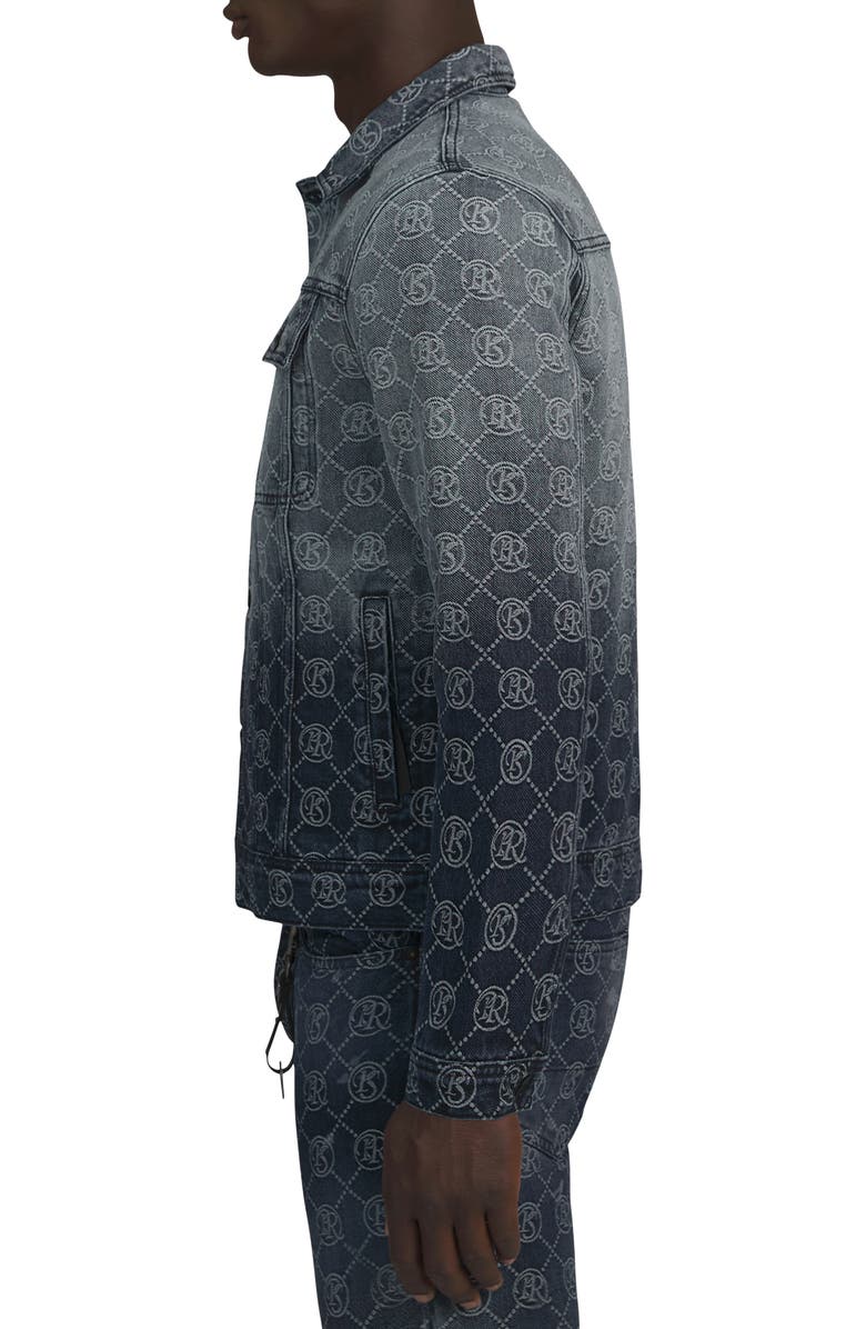 PRPS Purgatory Logo Denim Trucker Jacket, Alternate, color,