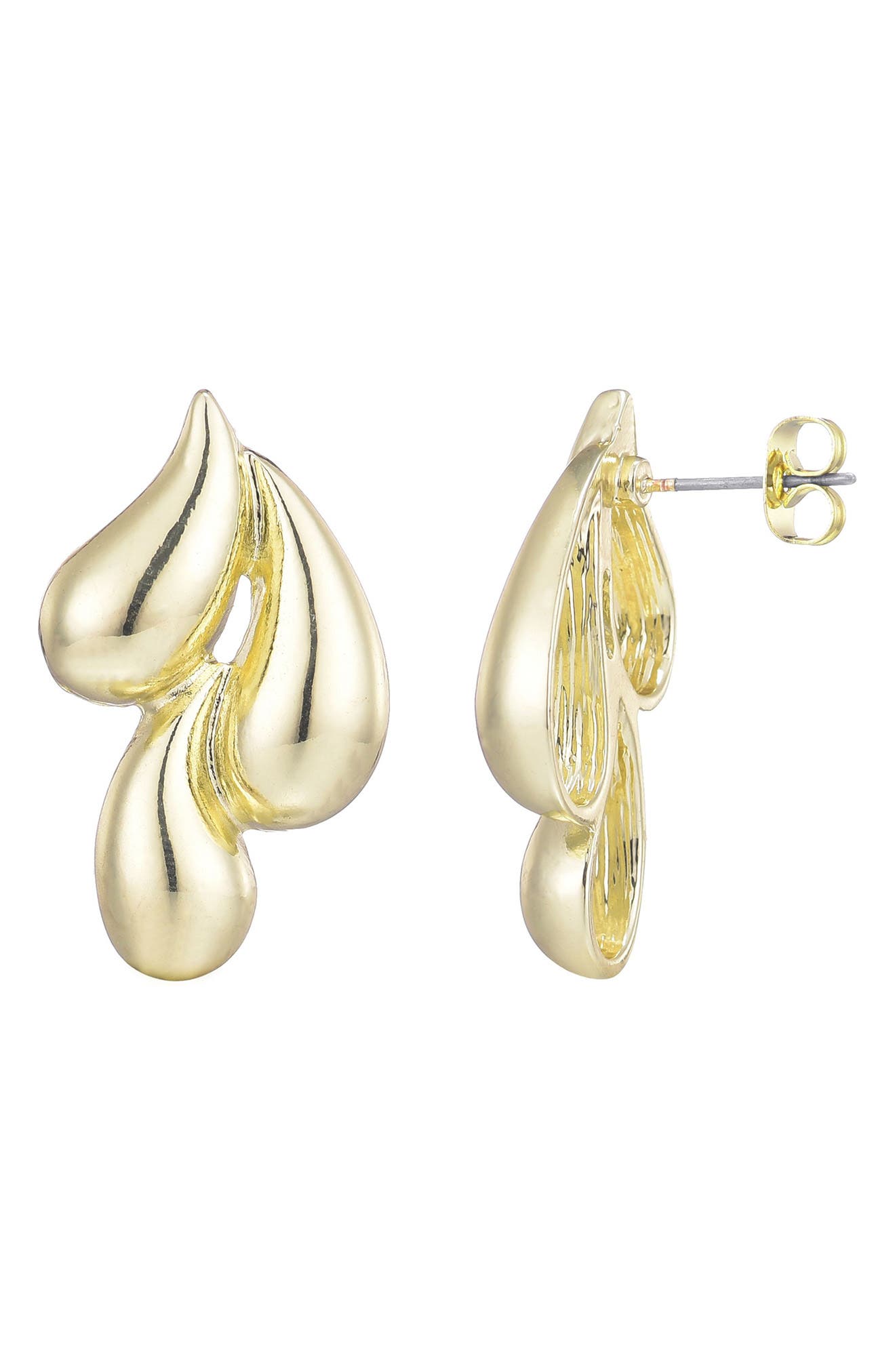 Adornia Triple Teardrop Stud Earrings