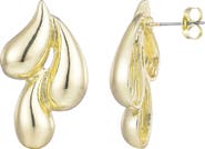 Adornia Triple Teardrop Stud Earrings