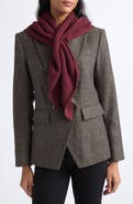 Veronica Beard Drezel Pull Through Merino Wool & Cashmere Knit Scarf
