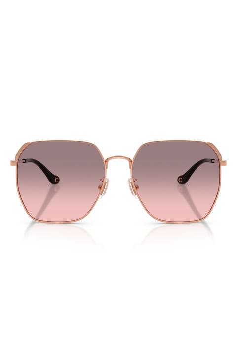 60mm Gradient Square Sunglasses
