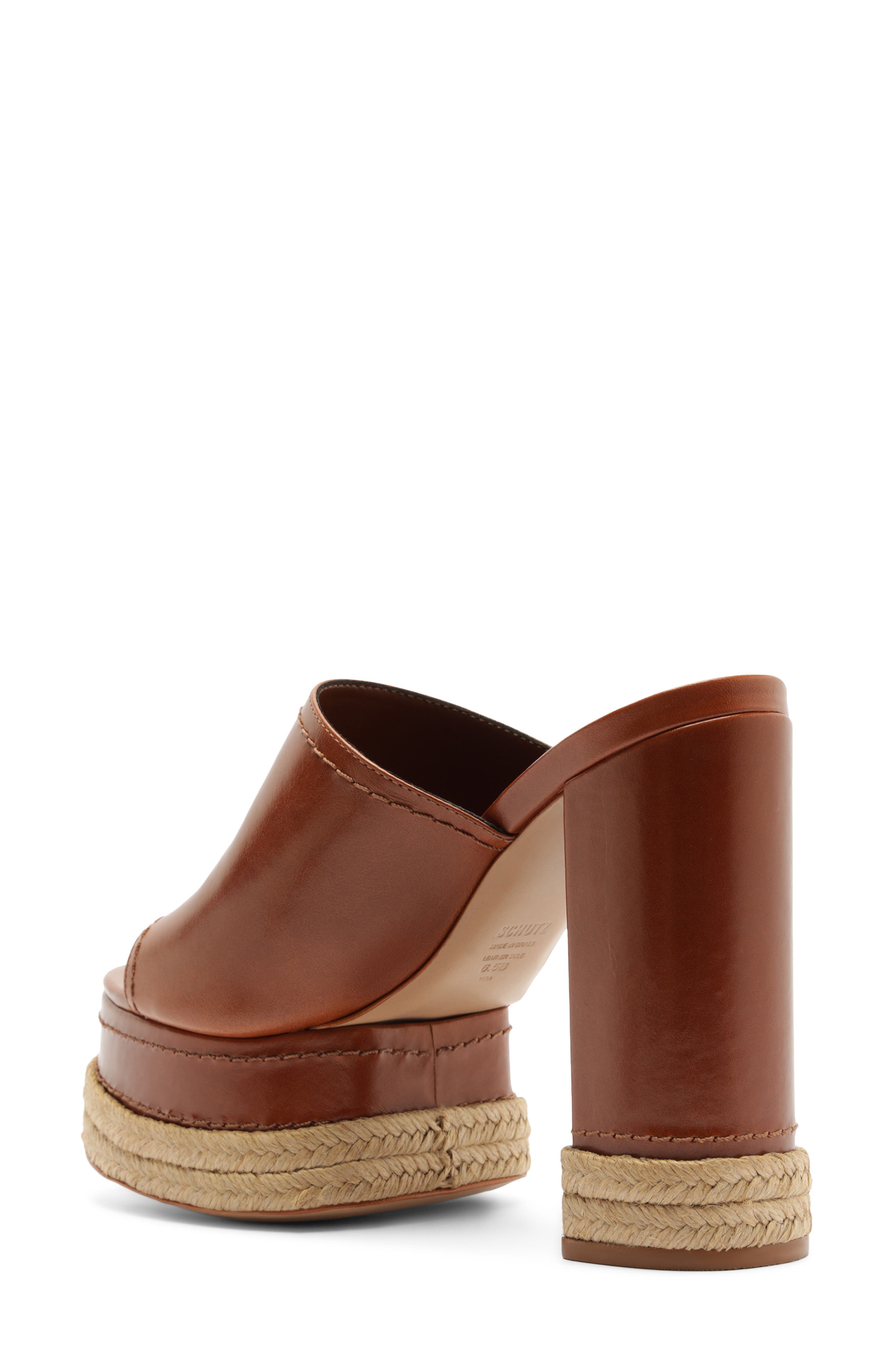 Schutz Darah Platform Sandal, Alternate, color, Cognac