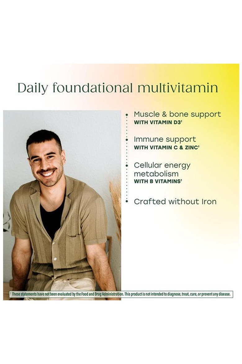 One Daily Multivitamin for Women & Men, Iron Free Multivitamin, Vegetarian, Non-GMO, 90 Tablets, Alternate, color, None