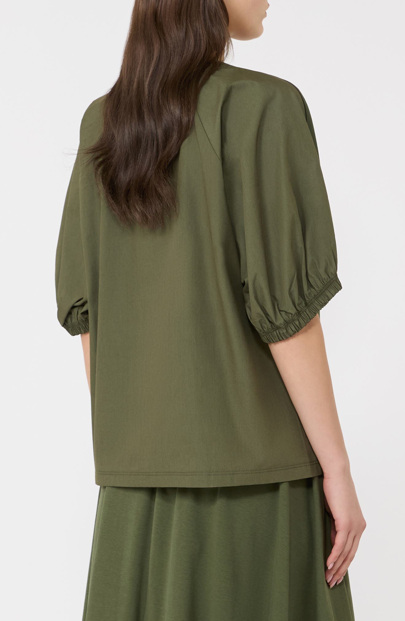 Puff Sleeve Knit Top - image 2