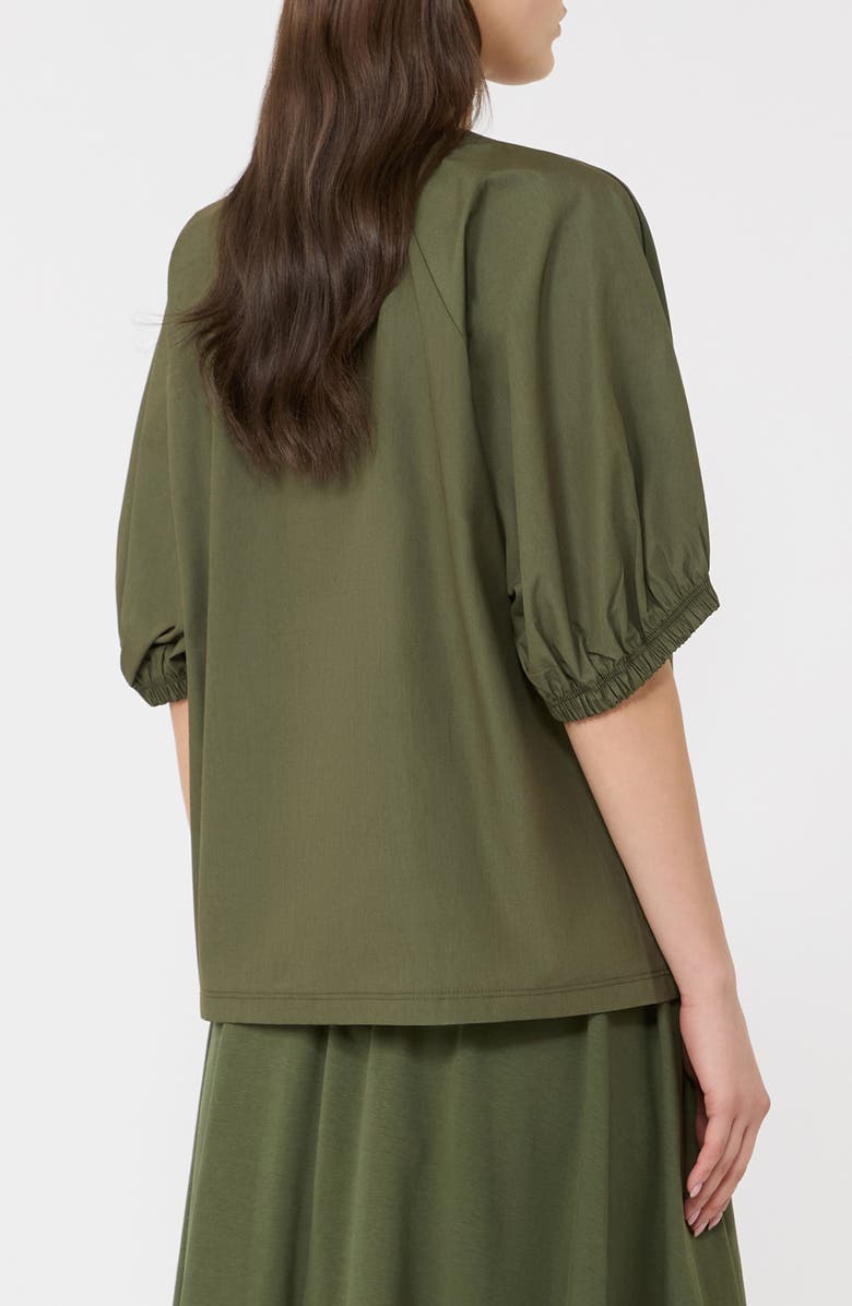 MM by Max Mara Puff Sleeve Knit Top, Alternate, color, Moss Green