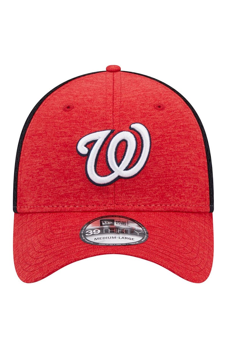 New Era Men's New Era Red Washington Nationals Shadow Neo 39THIRTY Flex Hat, Alternate, color, Red