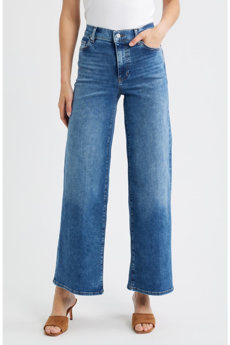 Le Slim Palazzo High Waist Wide Leg Jeans, Main, color, CANALS