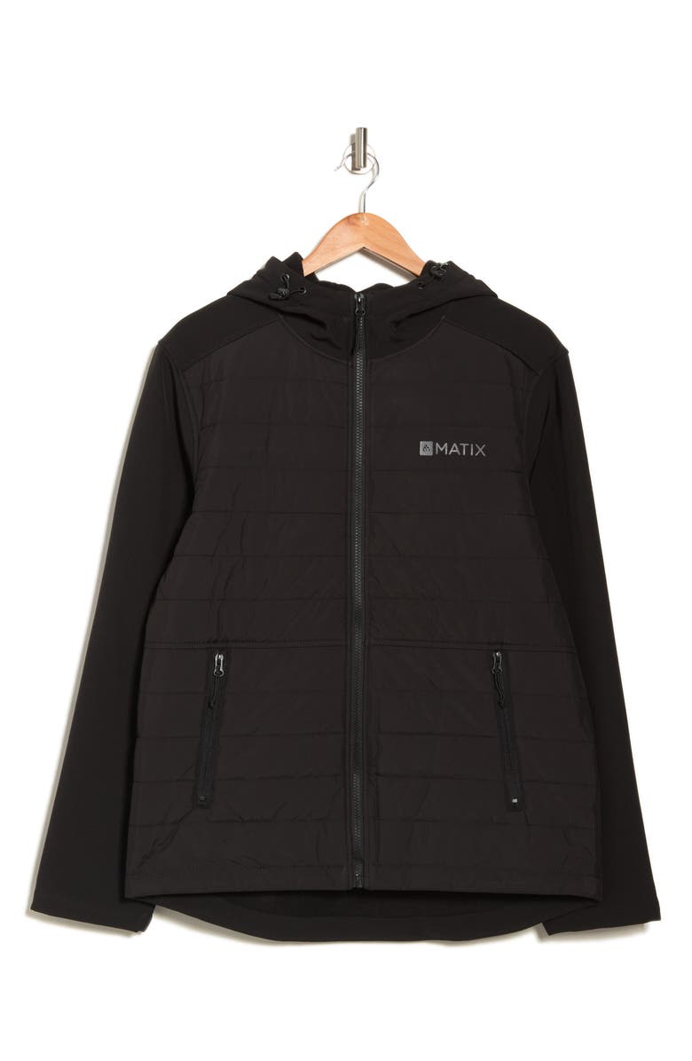 MATIX Mixed Media Full Zip Soft Shell Jacket, Alternate, color, 