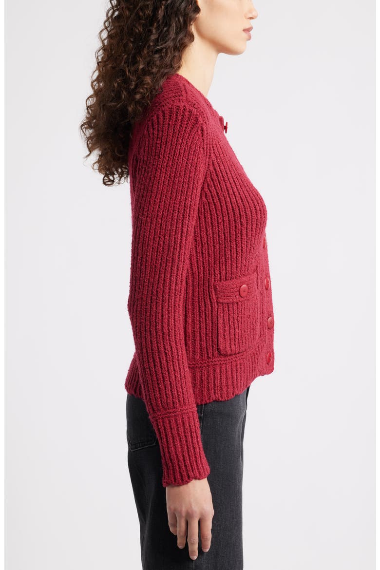 Boxy Cardigan, Alternate, color, RED RUMBA