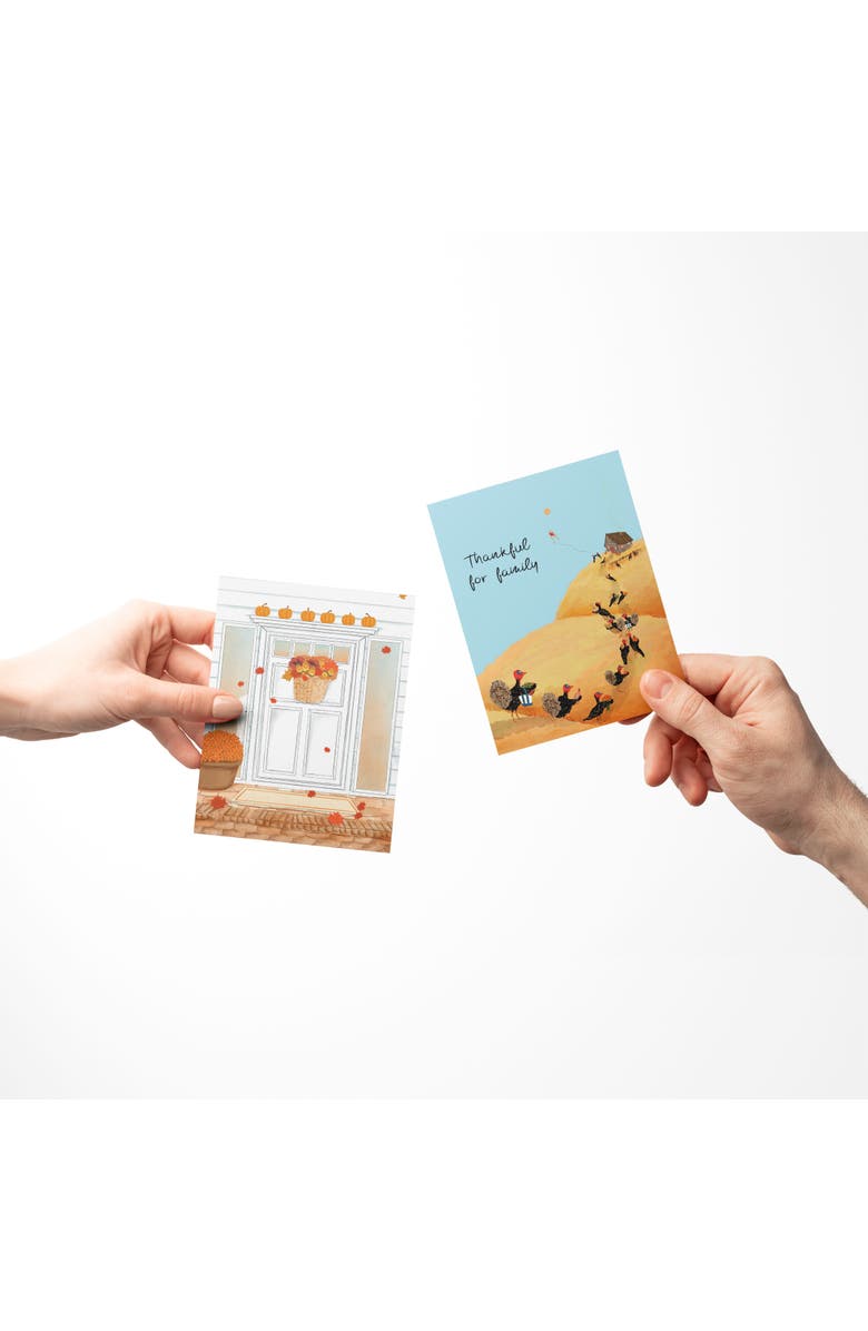 Ramus & Co Ghost Front Door, Turkey Gathering, So Much To Be Thankful For Fall/Autumn Greeting Card Pack Sets, Alternate, color, Multi-Pack