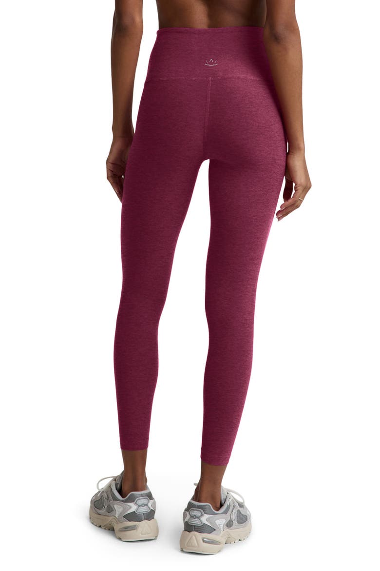 Caught in the Midi High Waist Leggings, Alternate, color, POMEGRANATE HEATHER