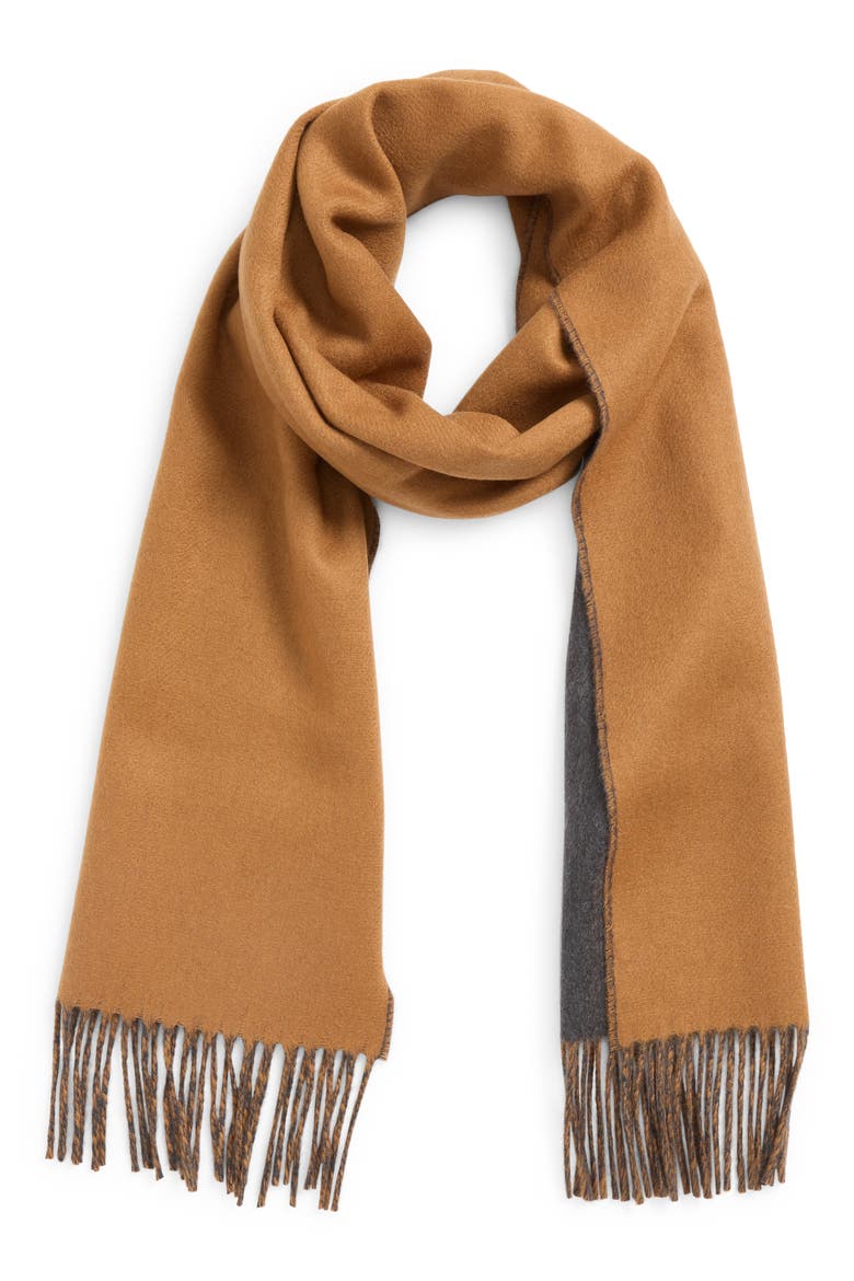 Contrast Reversible Cashmere Scarf, Alternate, color, VNTG VCN CHR RU7649
