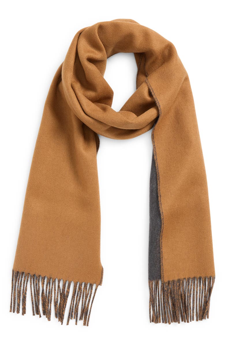 Johnstons of Elgin Contrast Reversible Cashmere Scarf, Alternate, color, Vntg Vcn Chr Ru7649