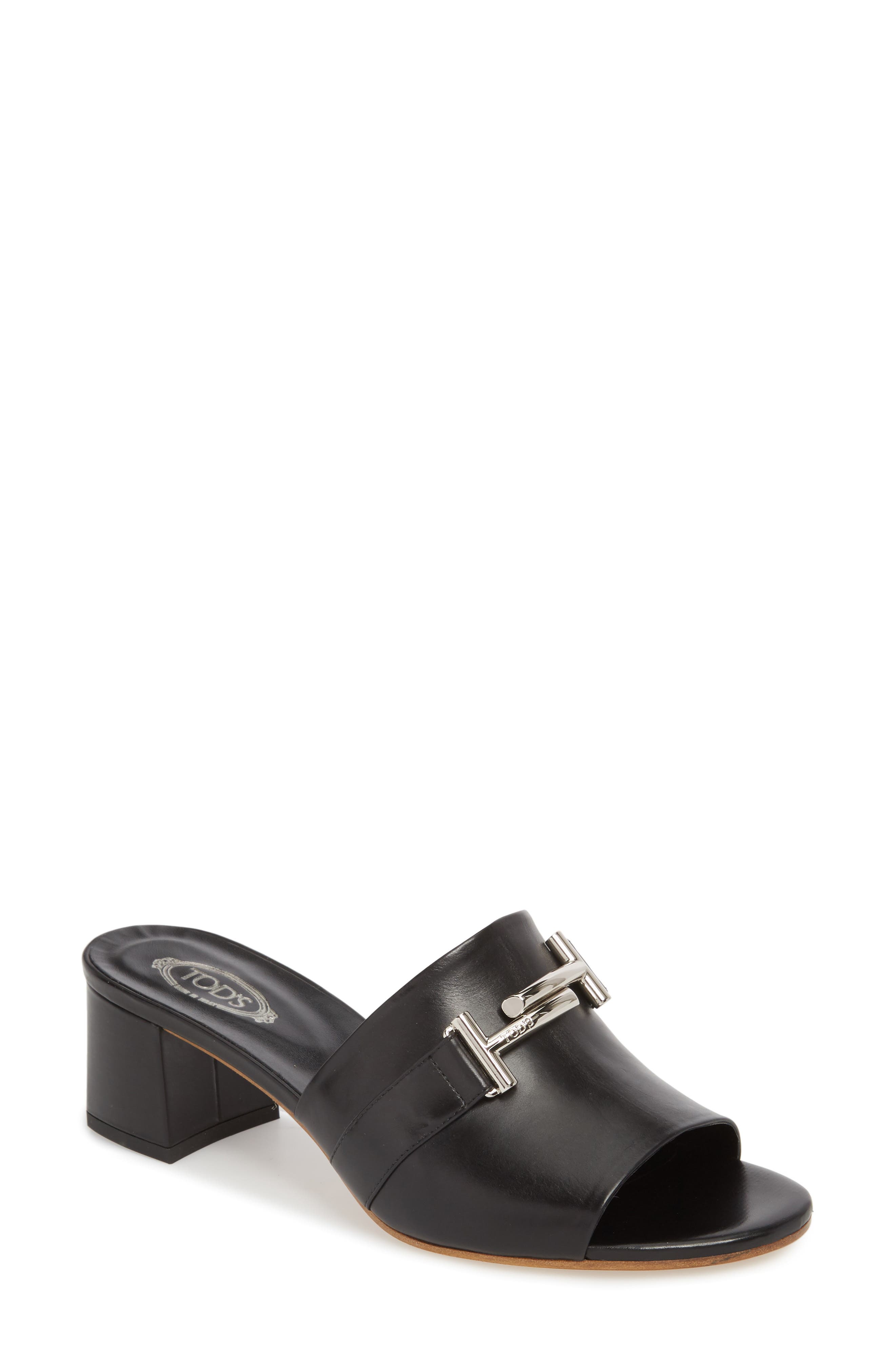 Tod's Double-T Slide Sandal, Main, color, 