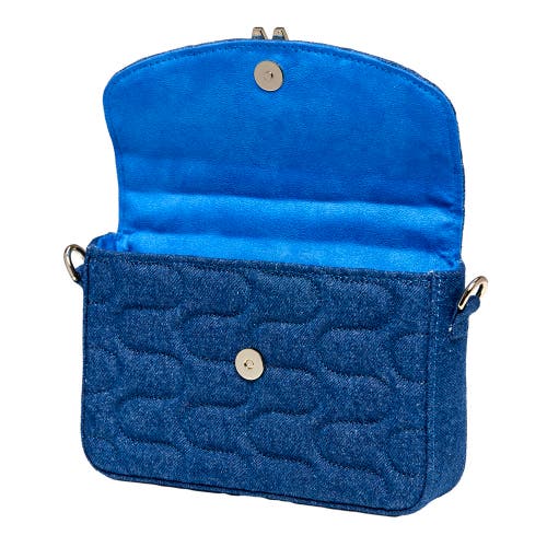 Wolf Mimi Swirl Shoulder Bag With Scarf In Denim
