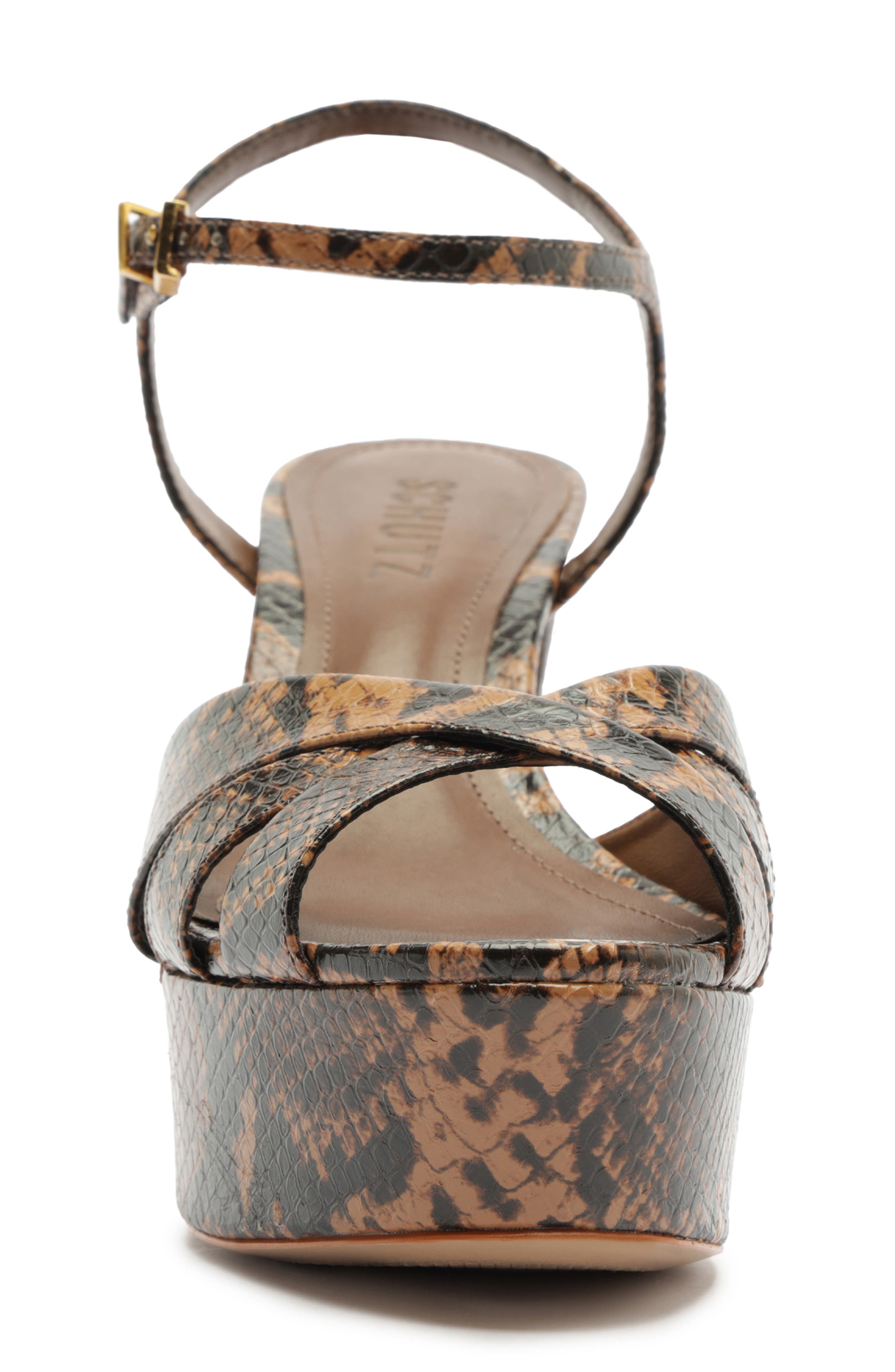 Schutz Keefa Kitten Heel Sandal, Alternate, color, Pecan Brown