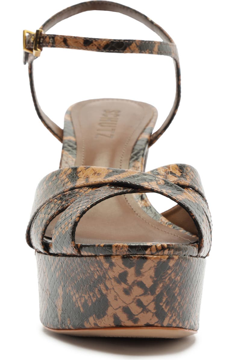 Schutz Keefa Kitten Heel Sandal, Alternate, color, Pecan Brown
