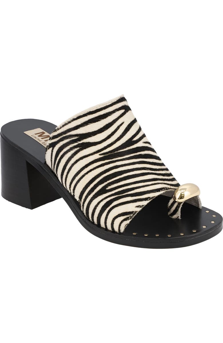MIA Nikita Slide Sandal, Main, color, Zebra/ Black