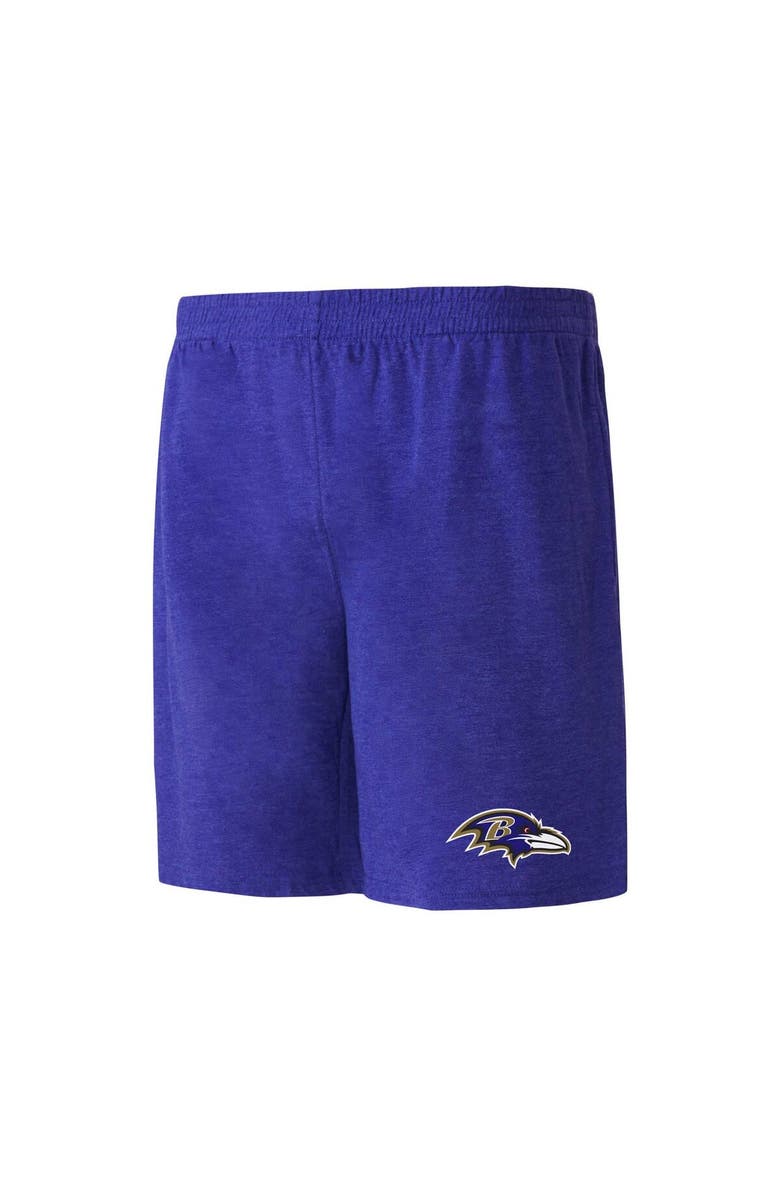 CONCEPTS SPORT Men's Concepts Sport Purple/Black Baltimore Ravens Meter T-Shirt & Shorts Sleep Set, Alternate, color,