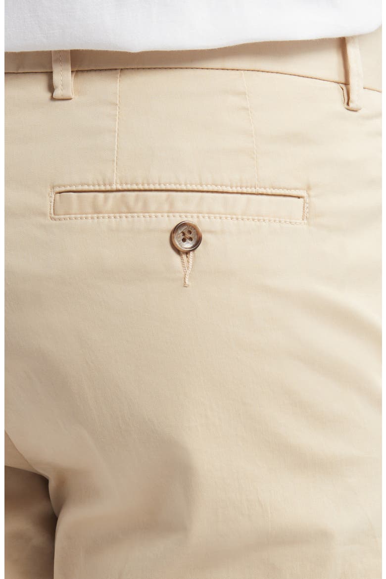 Microsanded Cotton Stretch Twill Shorts, Alternate, color, KHAKI