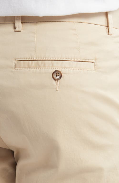 Scott Barber Microsanded Cotton Stretch Twill Shorts In Brown