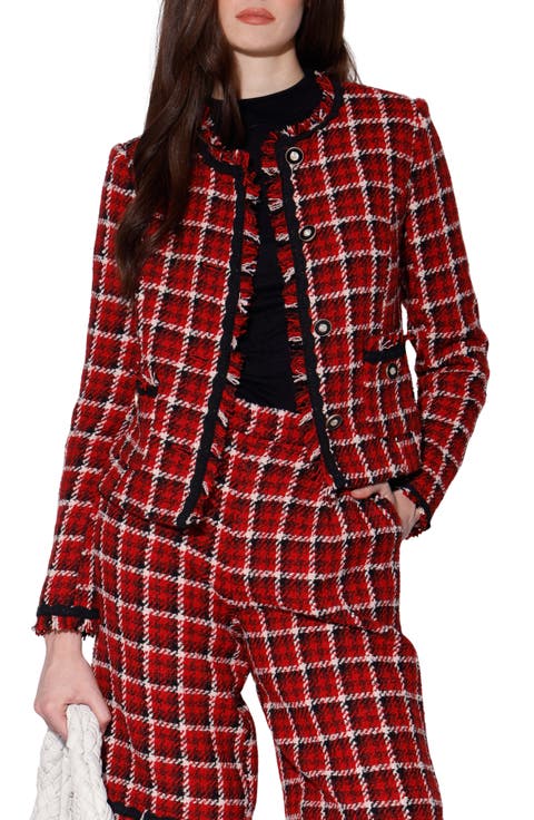 Taryn Plaid Tweed Jacket