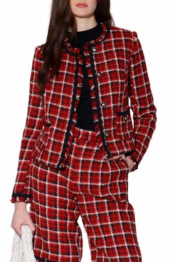 Walter Baker Taryn Plaid Tweed Jacket