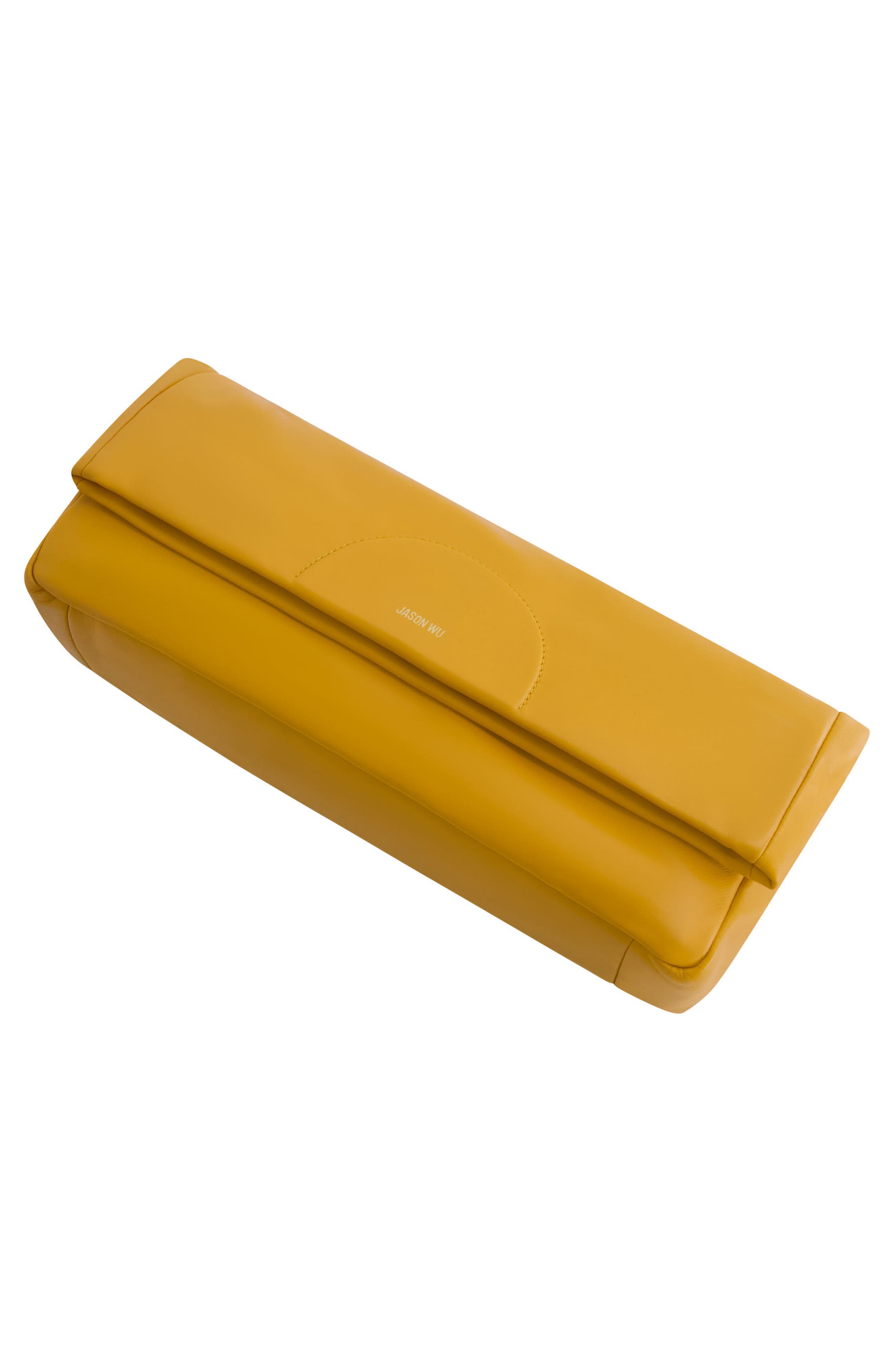 Elegant Fold-Over Clutch, Alternate, color, CUB YELLOW