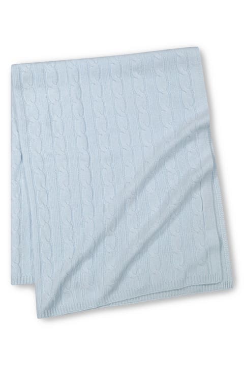 Cable Knit Cashmere Baby Blanket