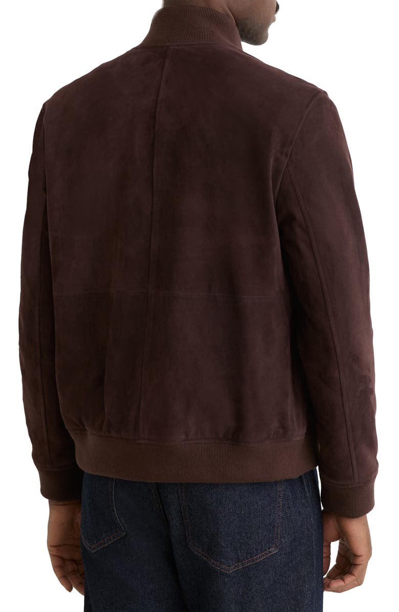 Reiss Brent Goatskin Suede Jacket, Alternate, color, Chocolate Brown