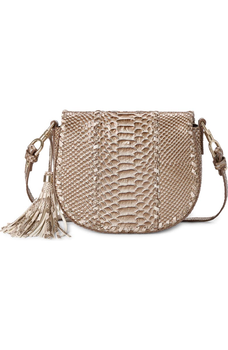 Brahmin Briar Croc Embossed Leather Crossbody Bag, Alternate, color,