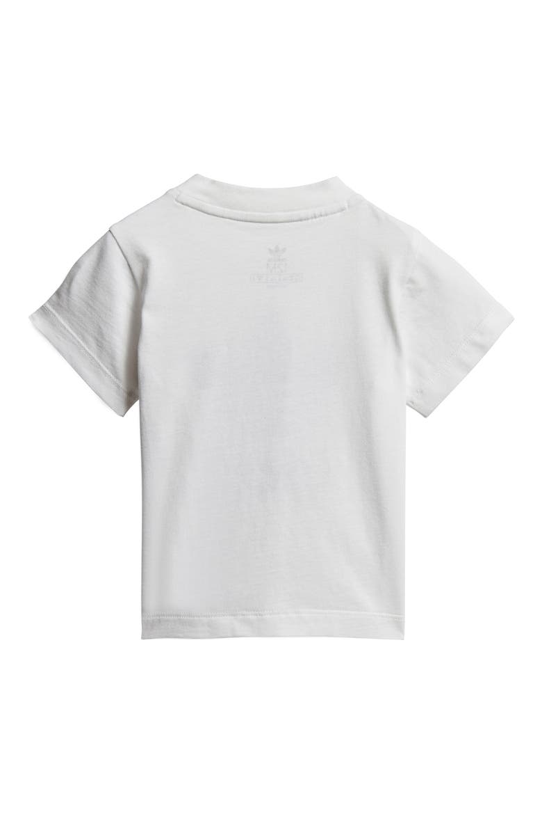 Trefoil T-Shirt, Alternate, color, WHITE/ BLACK