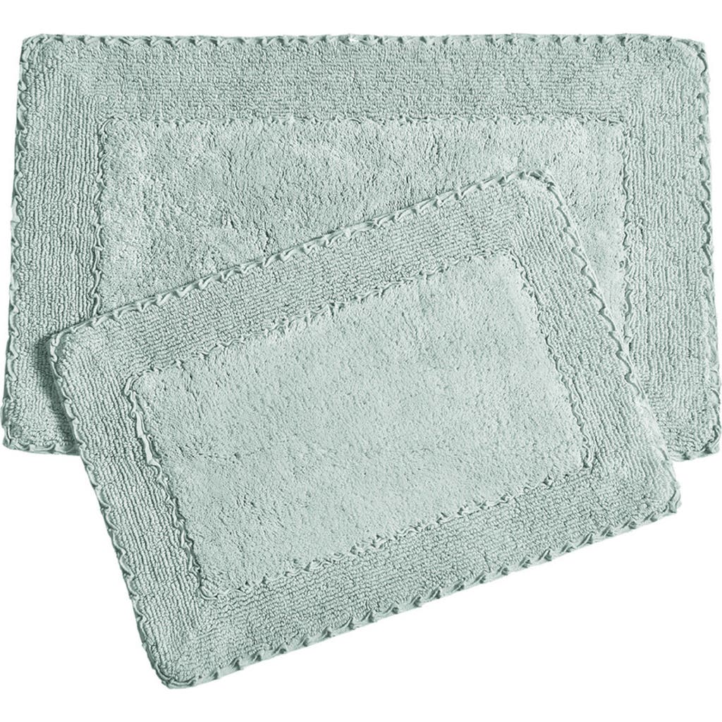 Laura Ashley Ruffle Cotton 2-piece Bath Mat Set