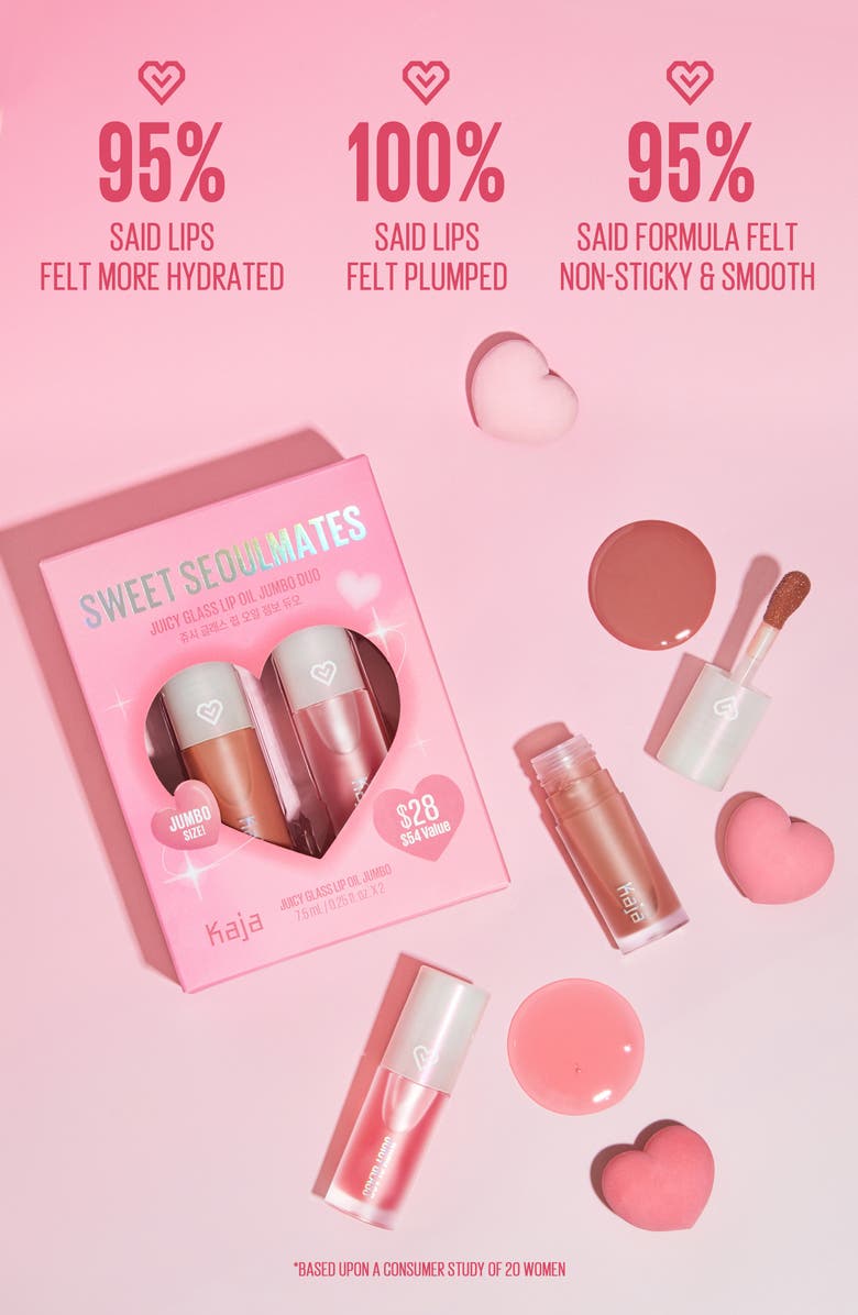 Kaja Sweet Seoulmates Juicy Glass Lip Oil Duo $54 Value, Alternate, color, Pink Multi