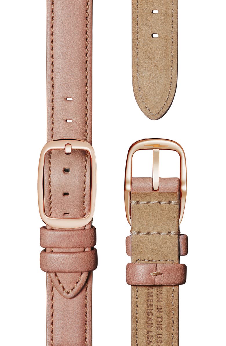 Shinola Cass Leather Strap Watch, 28mm, Alternate, color, 