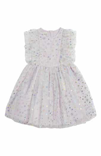 Pippa & Julie Kids' Fallon Metallic Star Sleeveless Tulle Dress