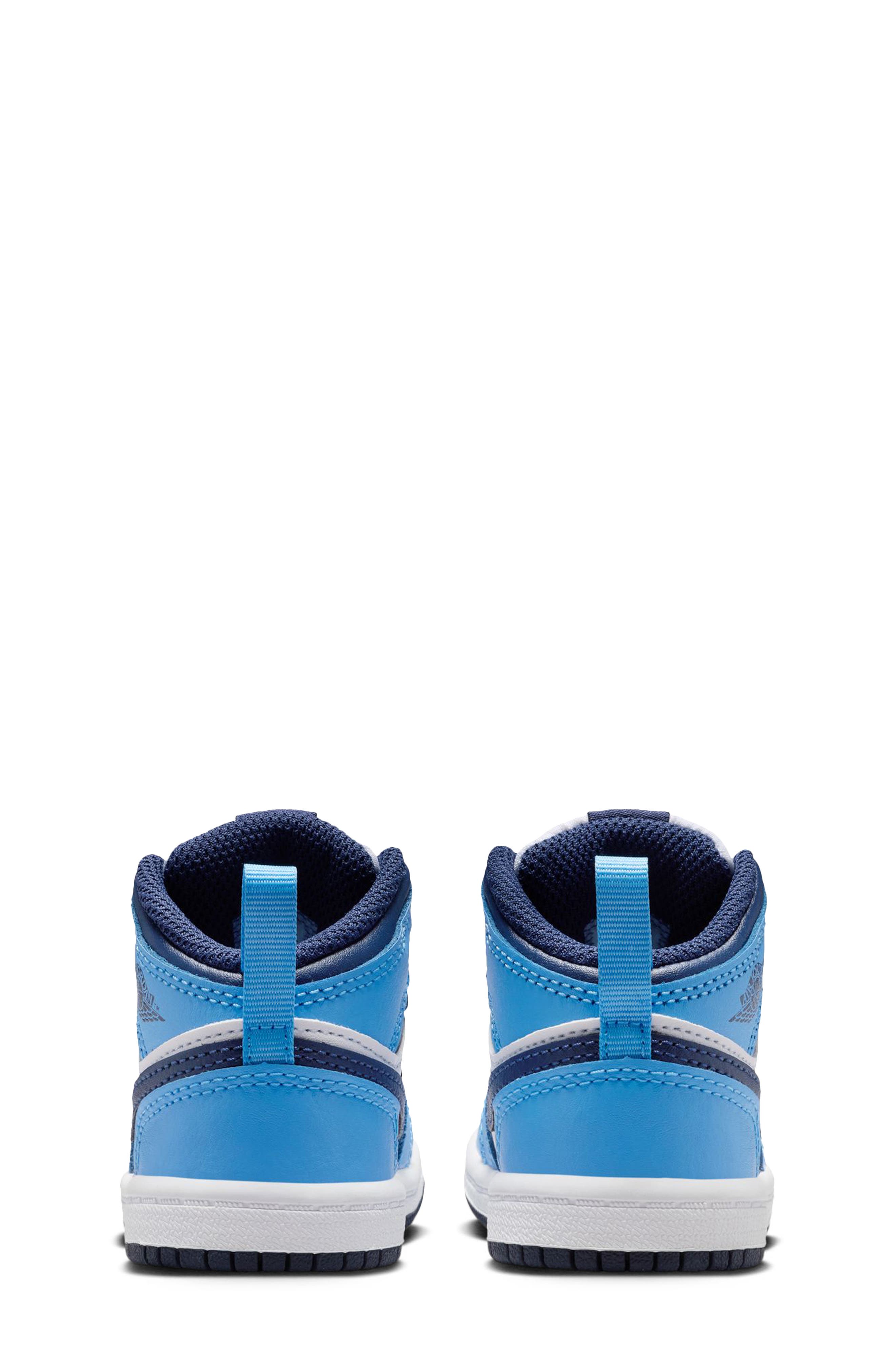 Kids' Air Jordan 1 Mid Sneaker, Alternate, color, MIDNIGHT NAVY/ BLUE/ WHITE
