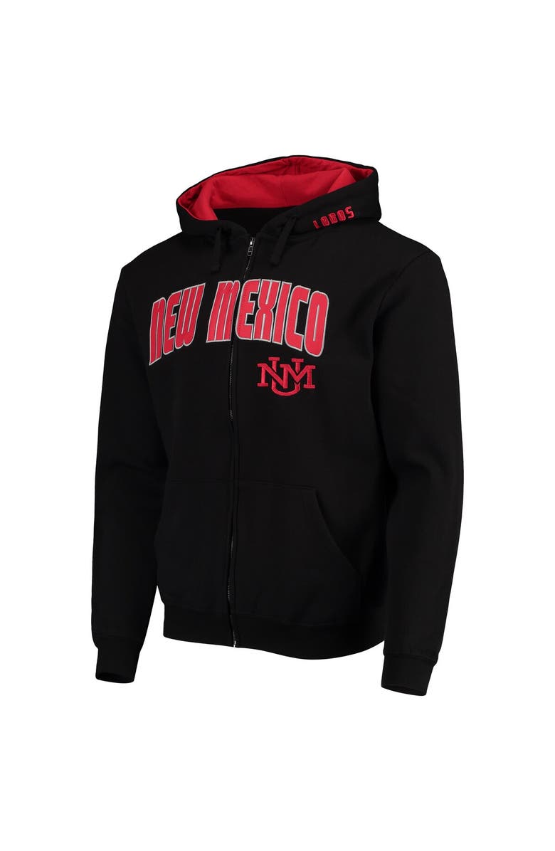 COLOSSEUM Men's Colosseum Black New Mexico Lobos Arch & Logo 3.0 Full-Zip Hoodie, Alternate, color, Black