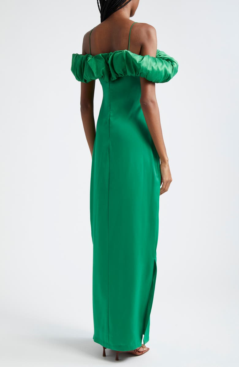 ORIRE Amella Cold Shoulder Column Gown, Alternate, color, Green