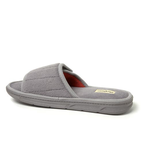 Dearfoams Collin Terry Adjustable Shower Slide Slipper In Medium Grey