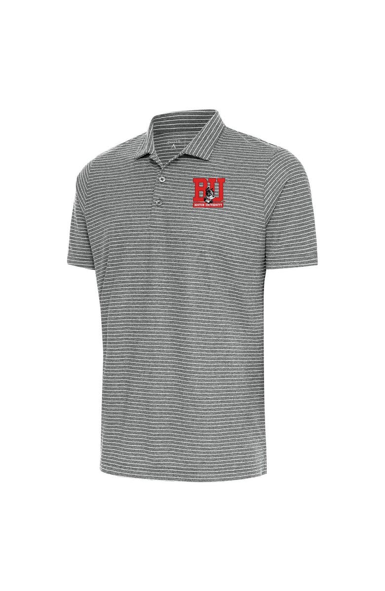 ANTIGUA Men's Antigua  Heather Gray Boston University Esteem Polo, Main, color, 