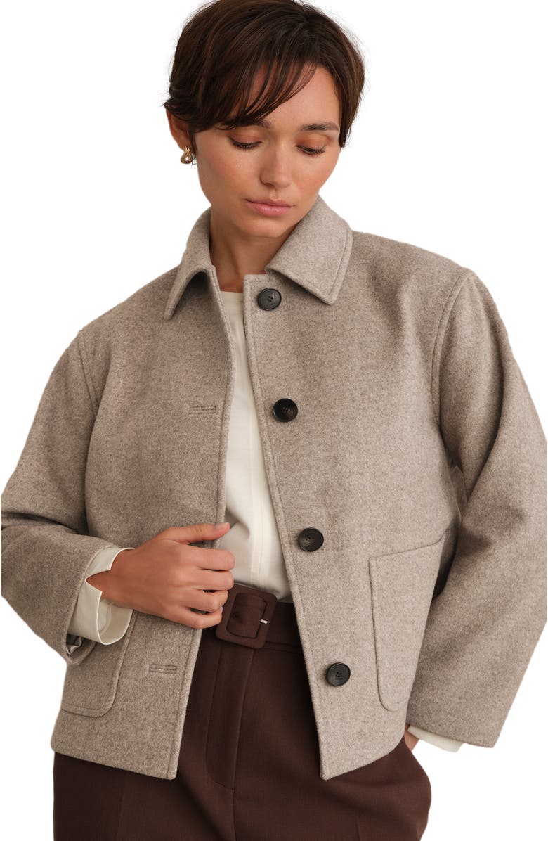 HOBBS LONDON Milly Jacket, Alternate, color, Stone Grey