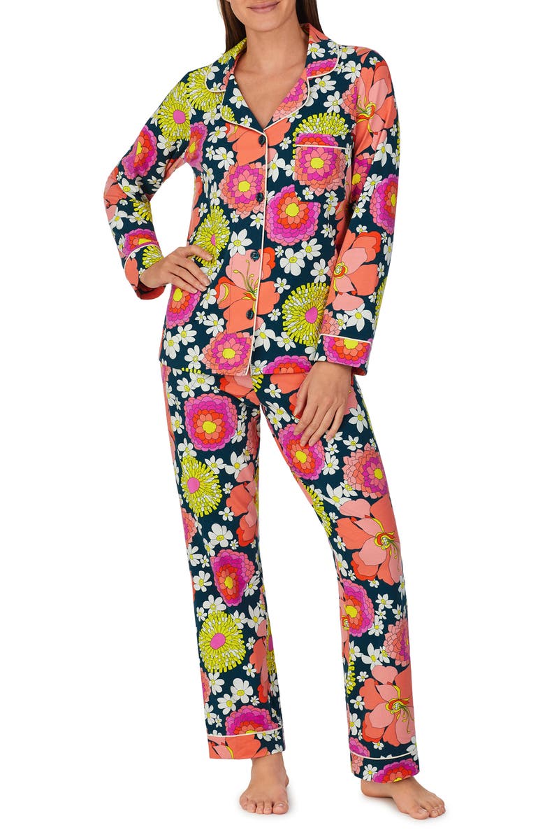 BedHead Pajamas x Trina Turk Print Stretch Cotton Jersey Pajamas, Main, color,
