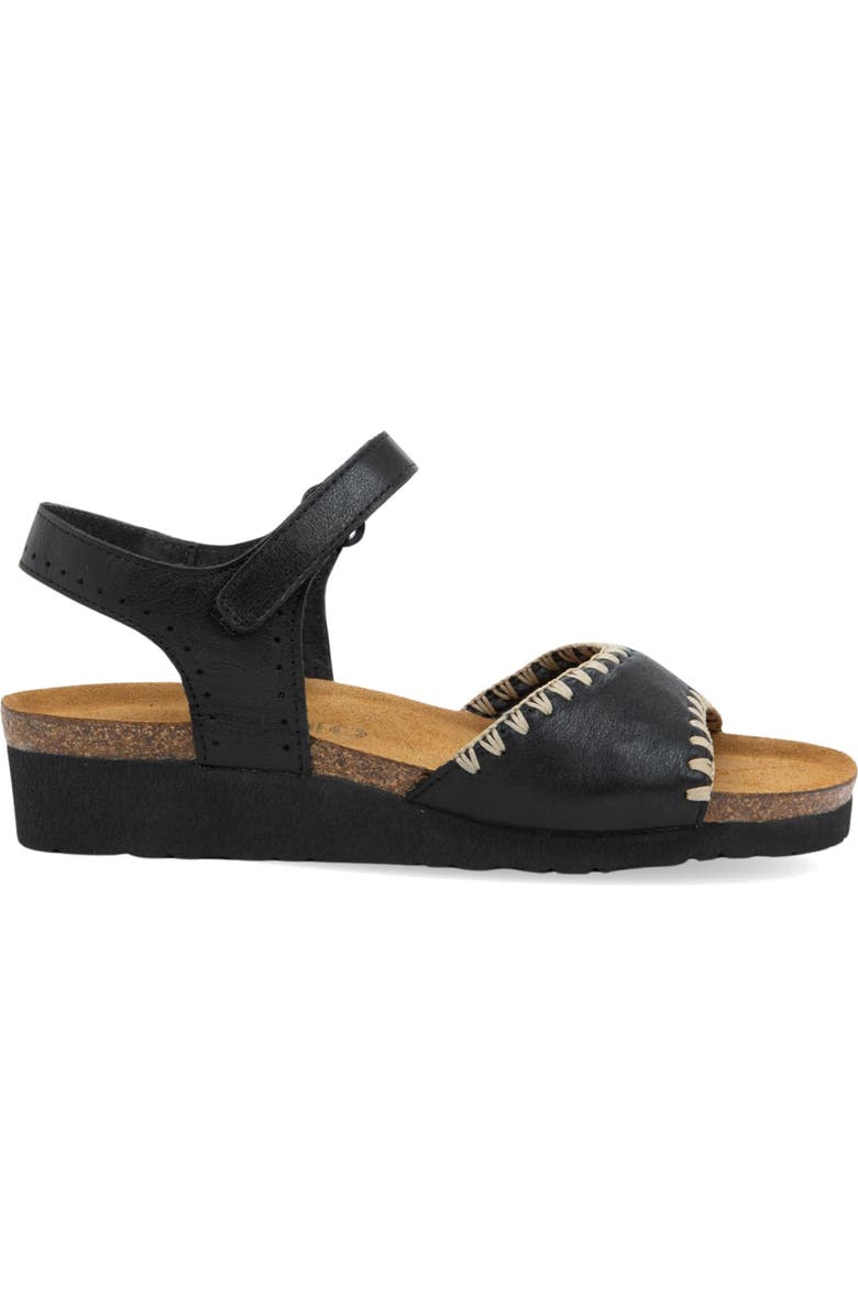 Naot Luna Sandal, Alternate, color, Black Leather
