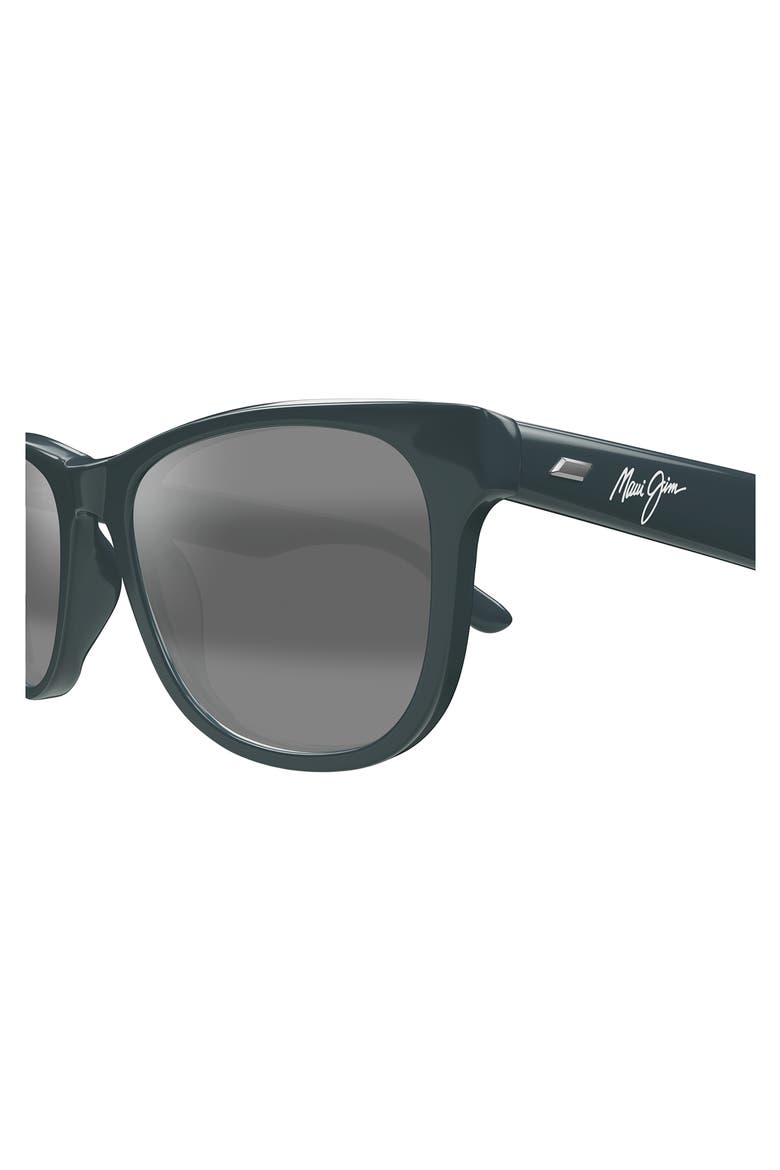 Kikonia XL 53mm Wraparound Rectangular Sunglasses, Alternate, color, SHINY SOLID GREYISH BLUE/ GREY