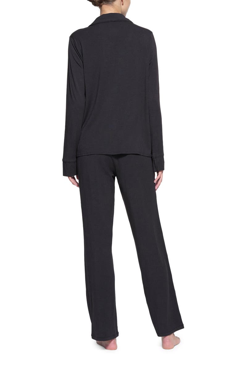 SKIMS Sleep Long Pajamas, Alternate, color, Onyx