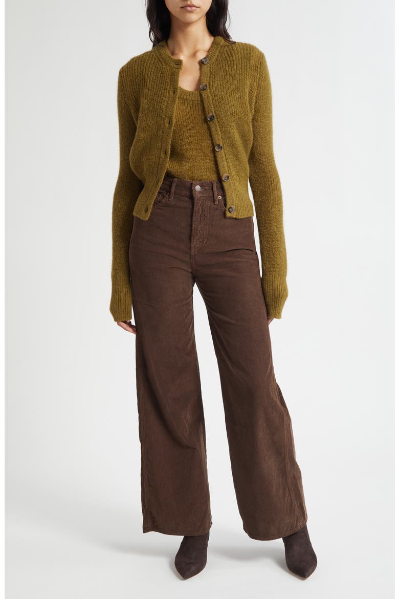 Taylor High Waist Wide Leg Corduroy Pants, Alternate, color, DARK UMBER