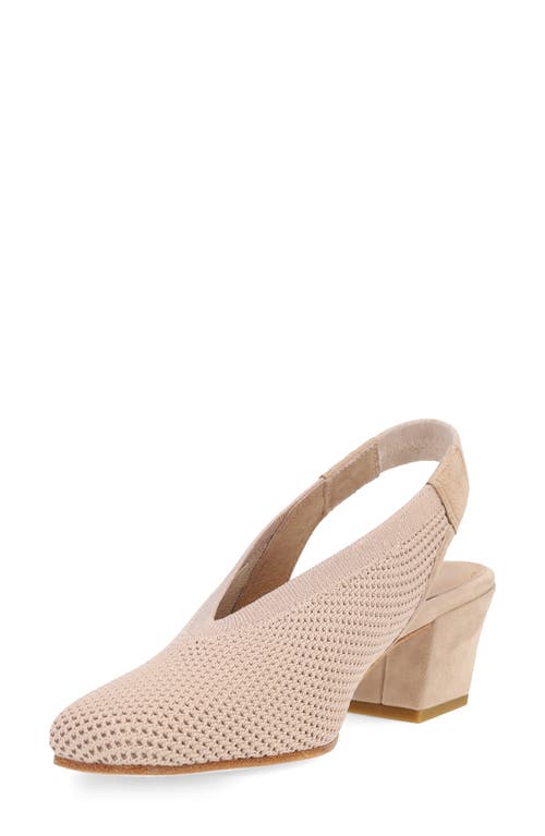 Eileen Fisher Vasa Block Heel Knit Slingback Pump In Blush